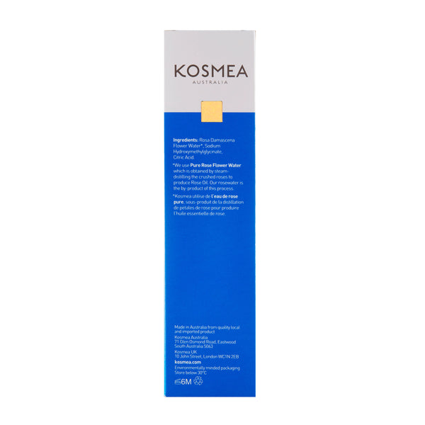 Kosmea Australia Hydrating Rosewater Mist 150ml Packaging Rear Label