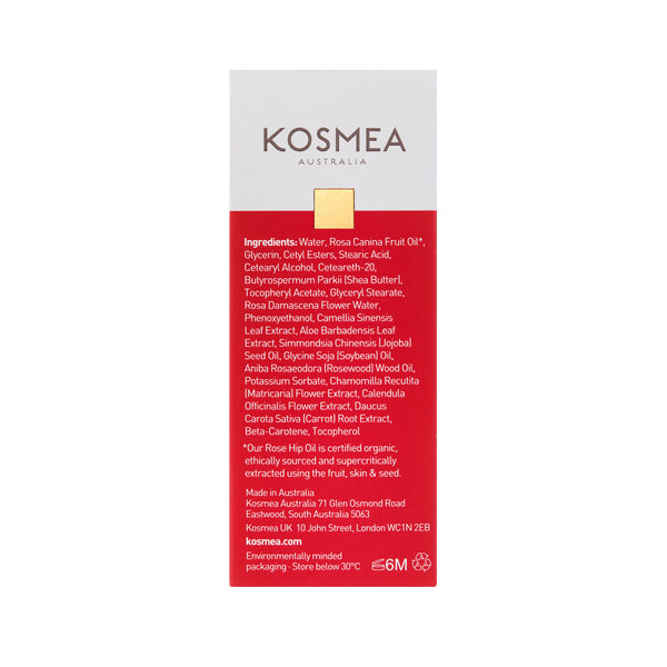 Kosmea Australia Rose Glow Hand Cream 75ml Packaging Back Label